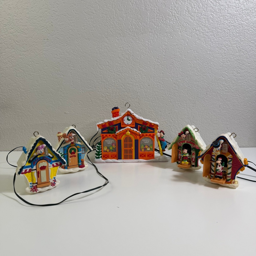 Mr Christmas Mickeys Clock Shop Animated Musical Disney Holiday Decor Set